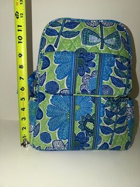 Vera Bradley Blue & Green Floral Quilted Backpack